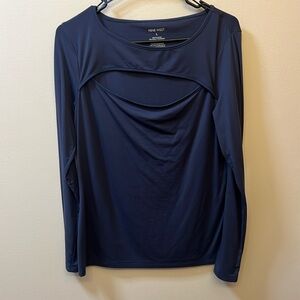 Blue Nine West long sleeve blouse